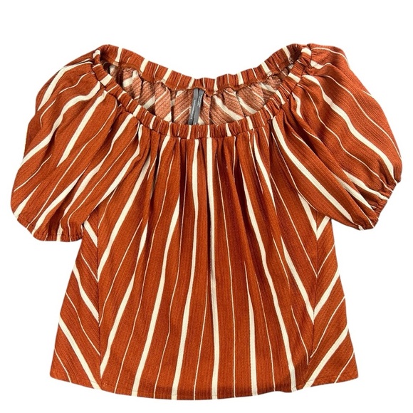 Anthropologie Women’s Eloise Off The Shoulder Top In Terracotta Size XS - Picture 2 of 7